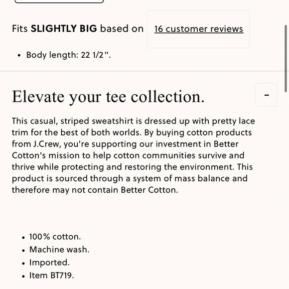 J. CREW French terry sweatshirt with lace trim Size M NWOT $118 BT719 - Picture 5 of 12